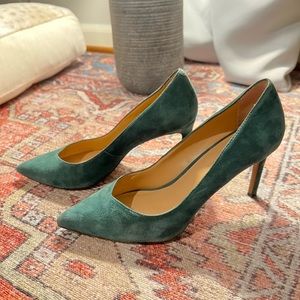Banana Republic Emerald Green Suede Heels